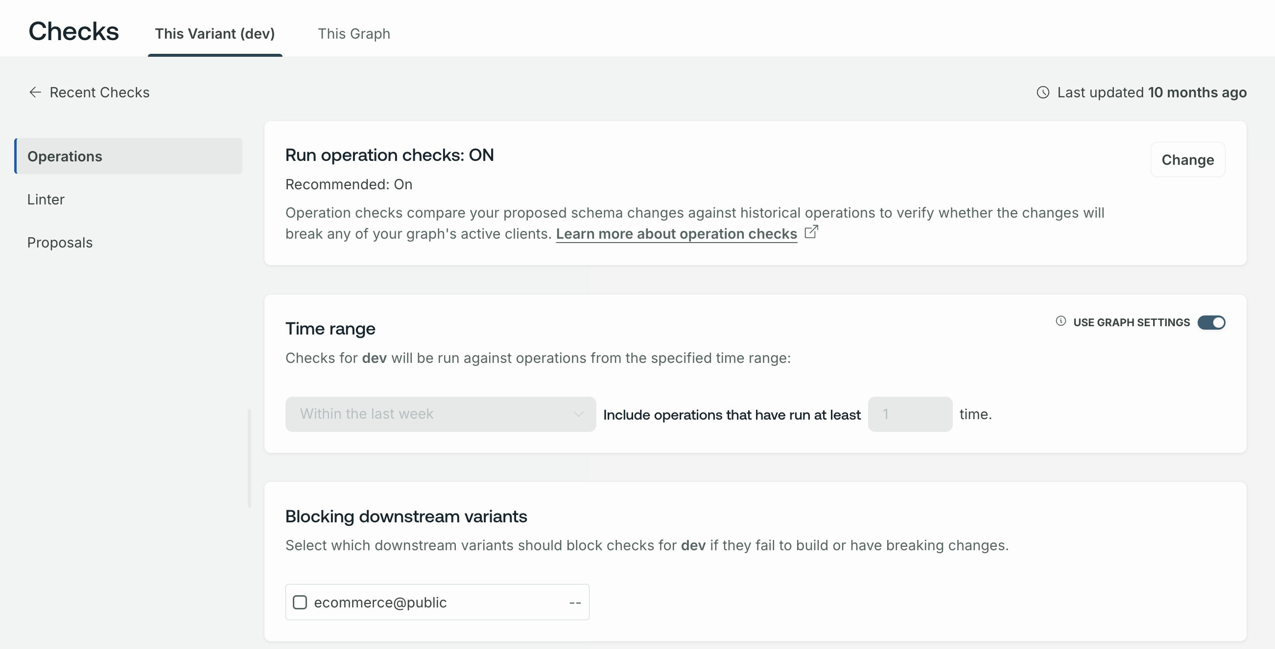 Check configuration page in GraphOS Studio